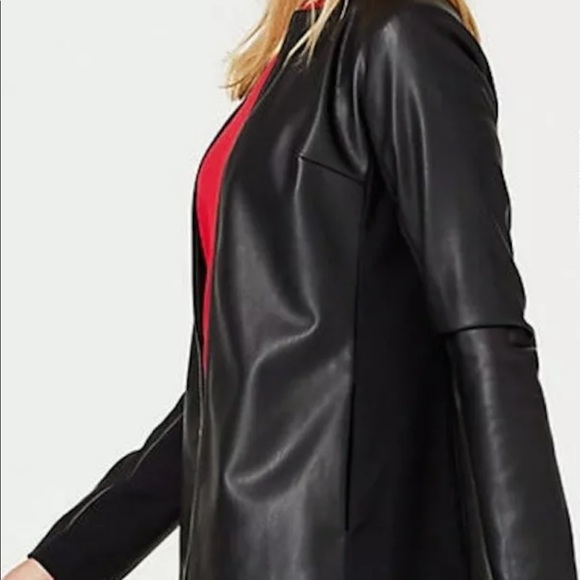 J. Jill Faux Leather Zip Jacket - Picture 2 of 10